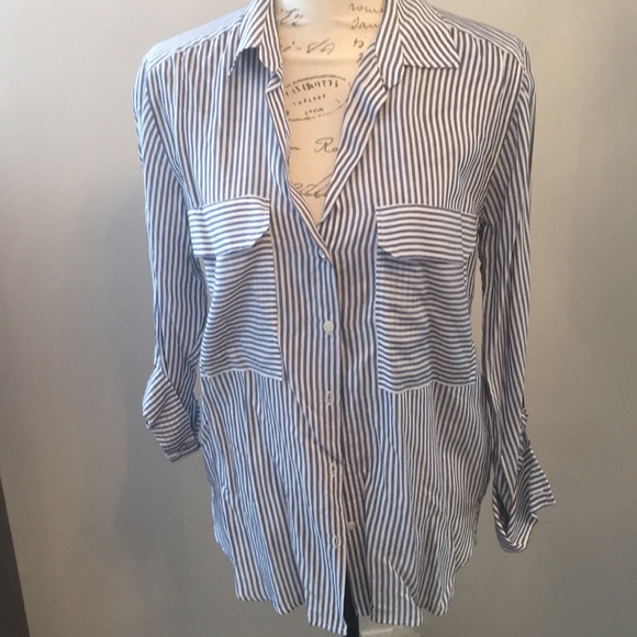 Zara Tops - EUC Zara Blue/white striped blouse
